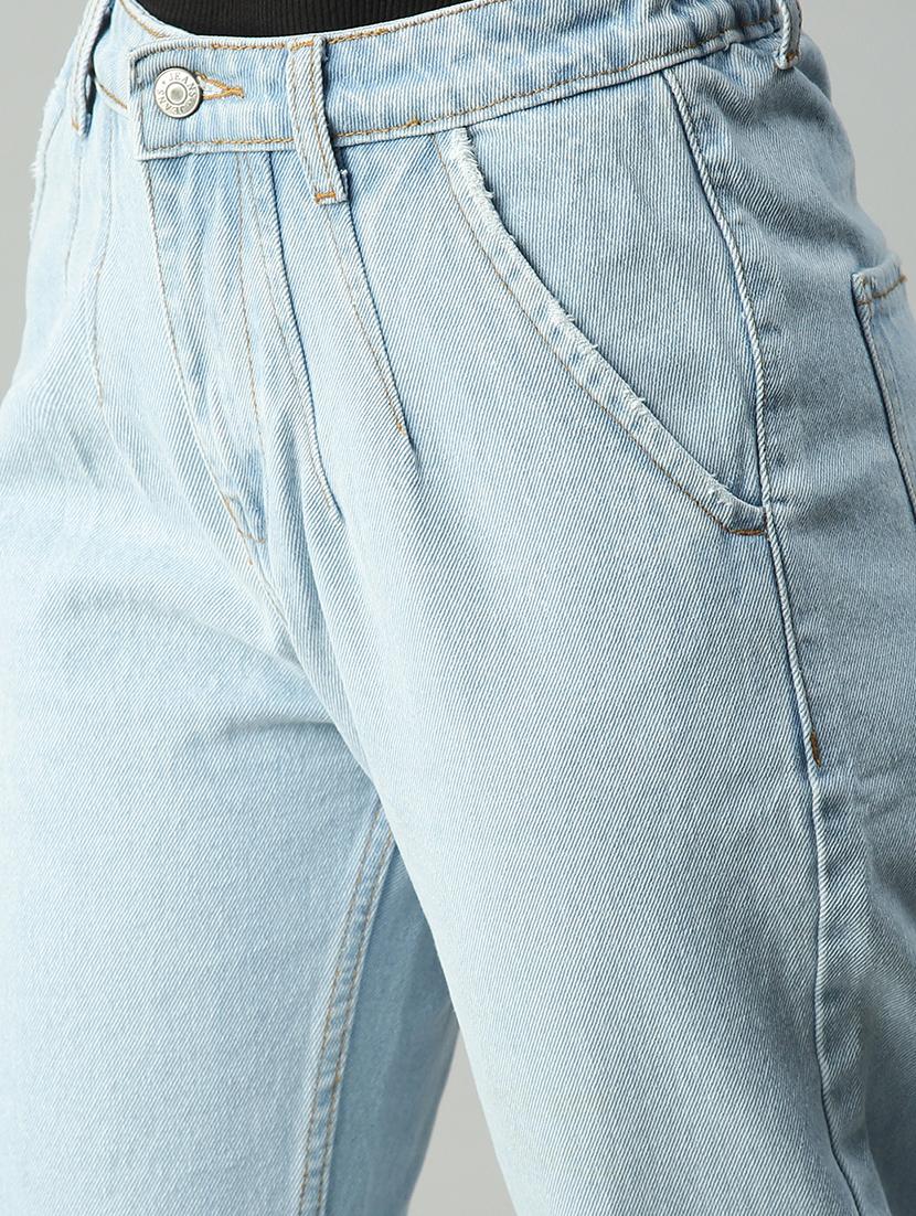 high rise stone washed denim jean - 18306502 - Standard Image - 4