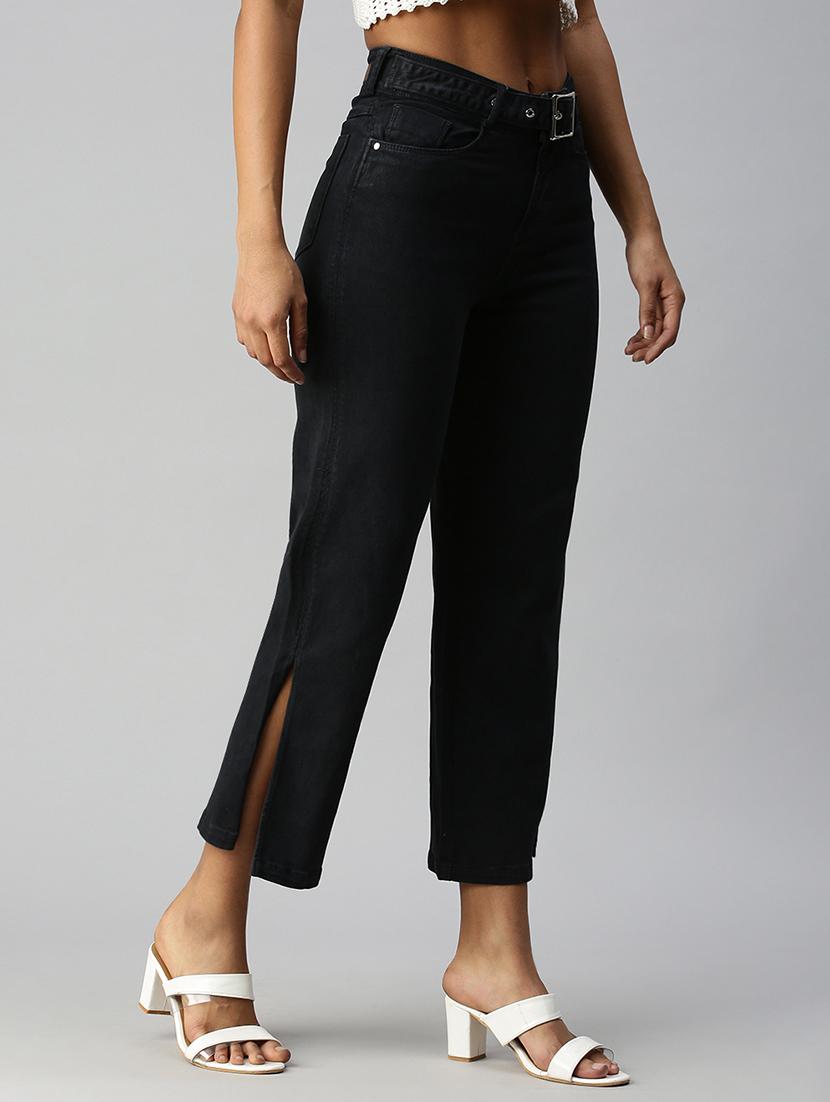 women's plain straight fit jeans - 18306507 - Standard Image - 1