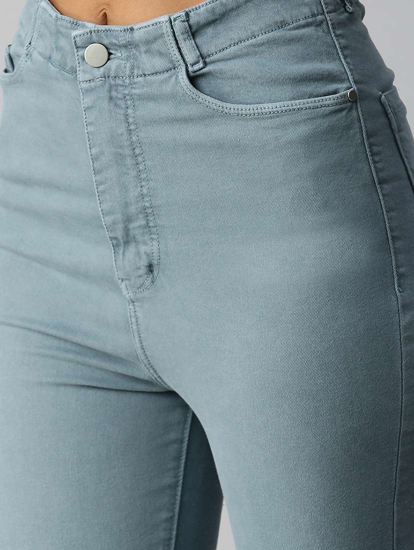 women's plain straight fit jeans - 18306515 -  Standard Image - 4