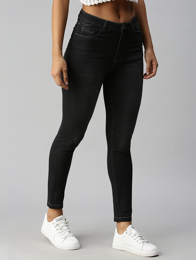 women's plain slim fit jeans - 18306528 -  Standard Image - 1