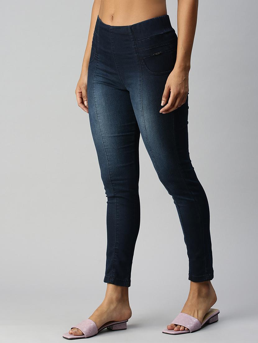 high rise stone washed denim jean - 18306537 -  Standard Image - 1