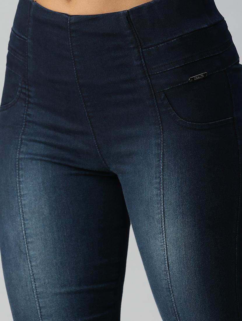 high rise stone washed denim jean - 18306537 - Standard Image - 4