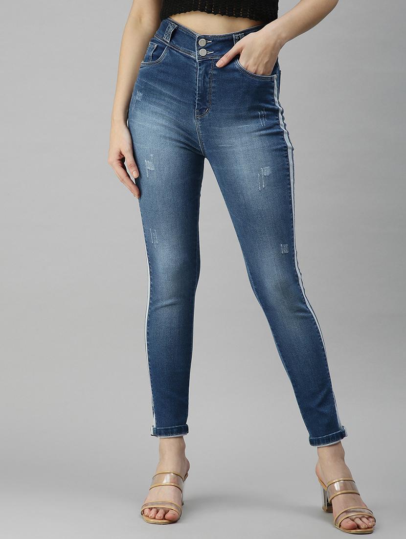 women's distress slim fit jeans