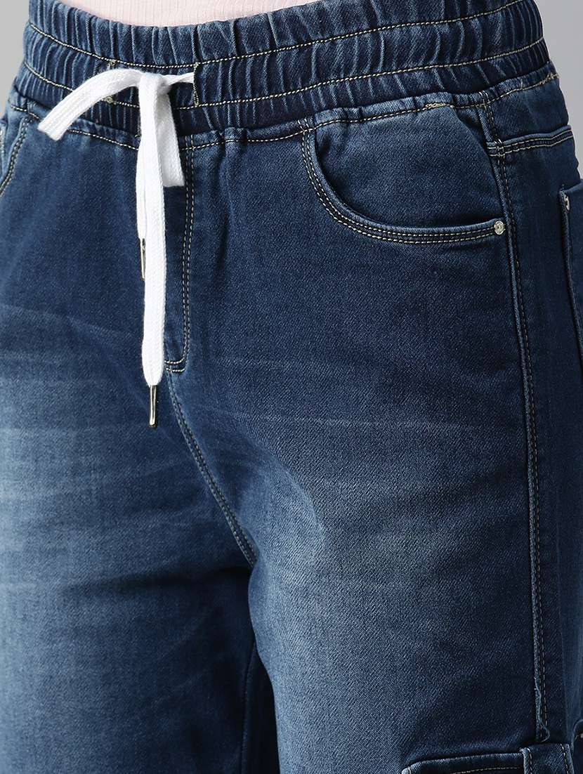 women's plain cargo jeans - 18306561 -  Standard Image - 4