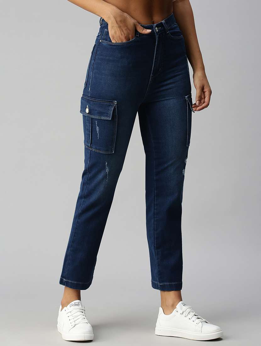 women's high rise solid cargo  - 18306566 -  Standard Image - 1