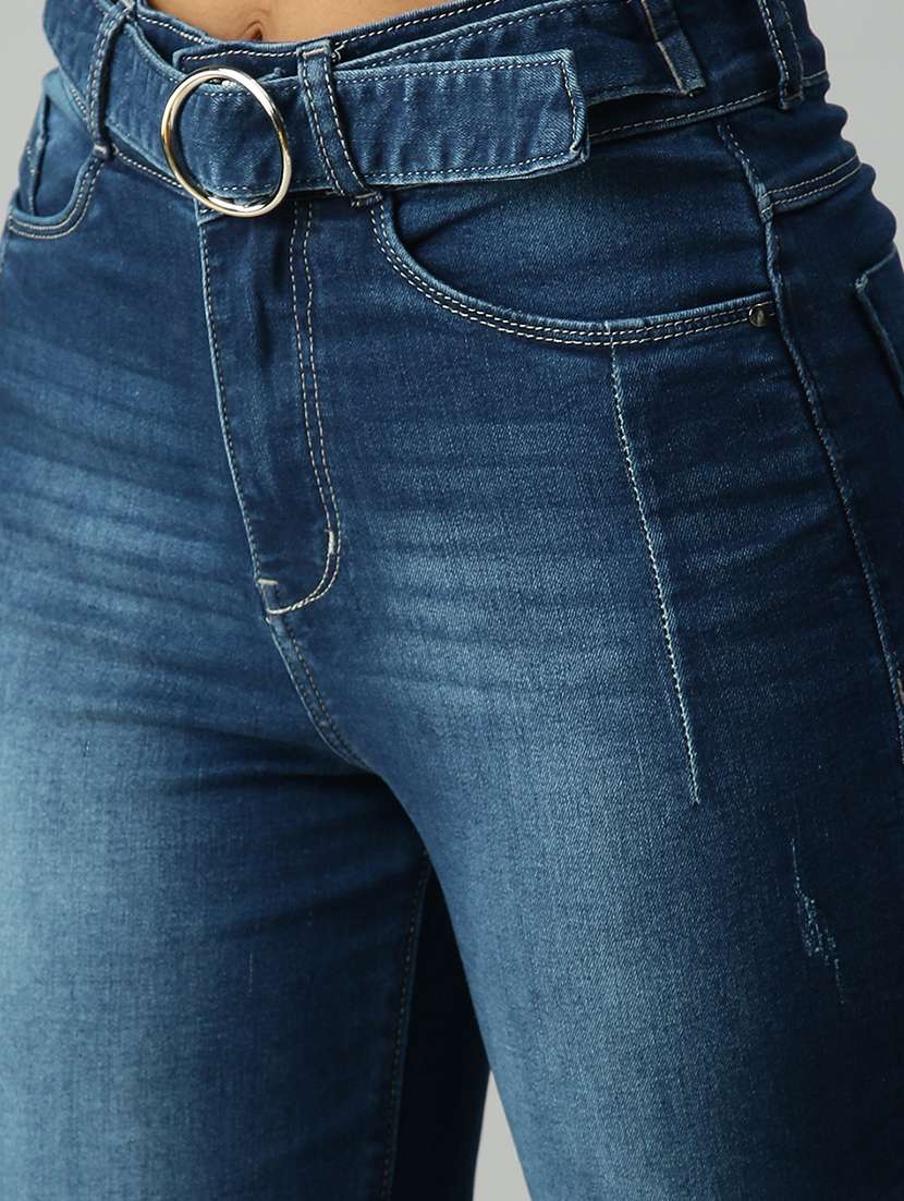 women's plain straight fit jeans - 18306568 -  Standard Image - 4