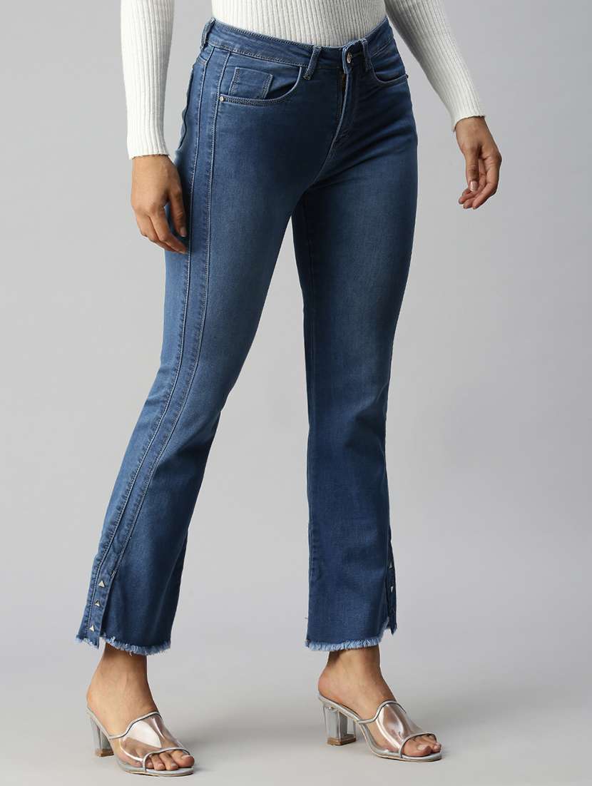women's plain bootcut jeans - 18306579 -  Standard Image - 1