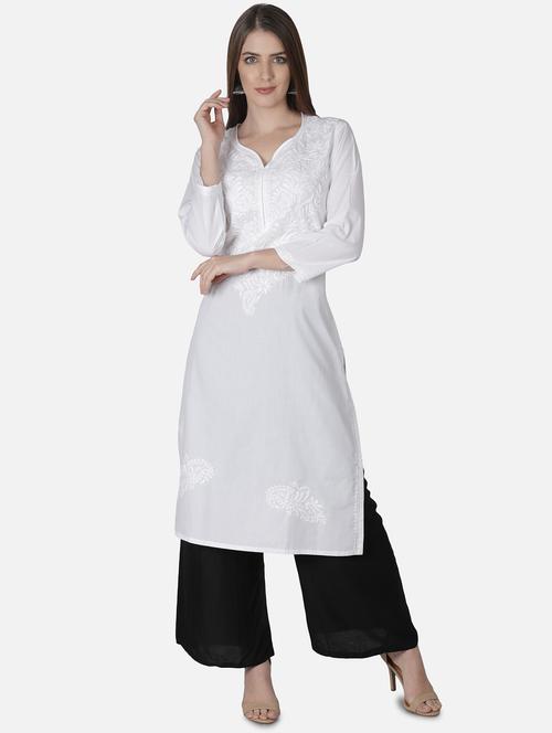 women's straight kurta - 18306936 - Standard Image - 0