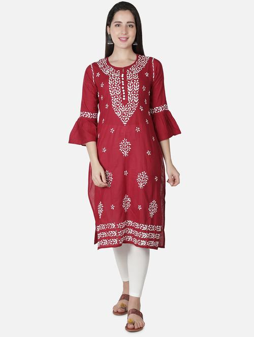 women's straight kurta - 18306953 -  Standard Image - 0