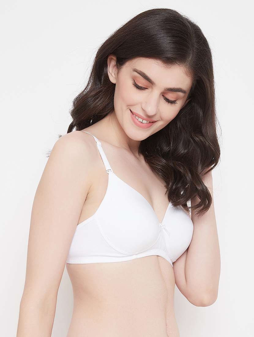 white solid t-shirt bra - 18307185 -  Standard Image - 1