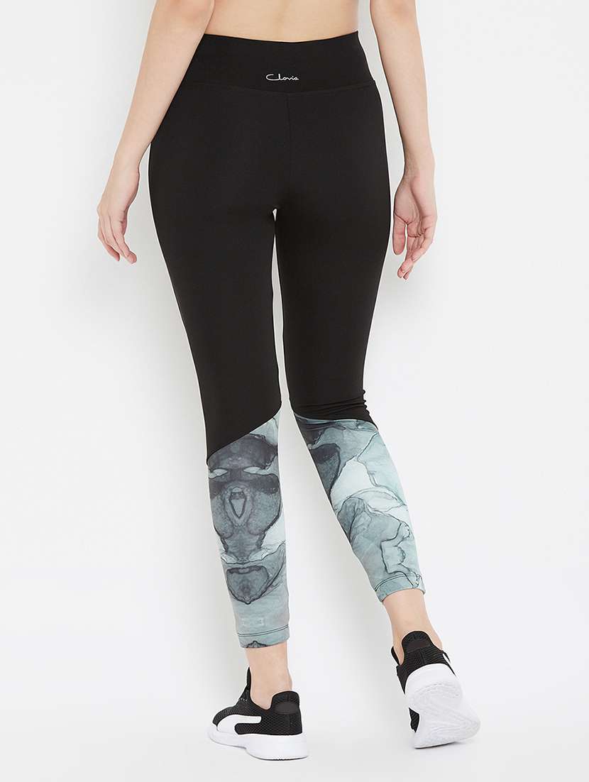 High Rise Color Blocked Yoga Pants Track Pant