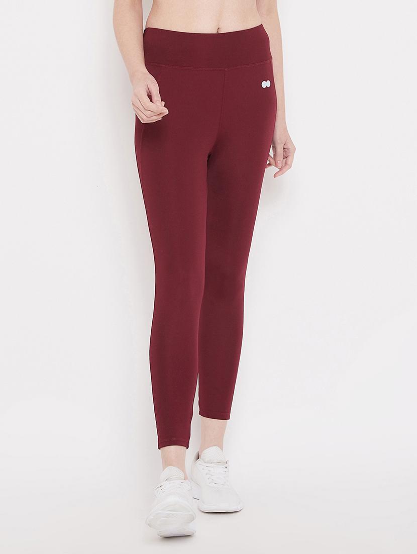 high rise solid yoga pants track pant - 18307445 -  Zoom Image - 0