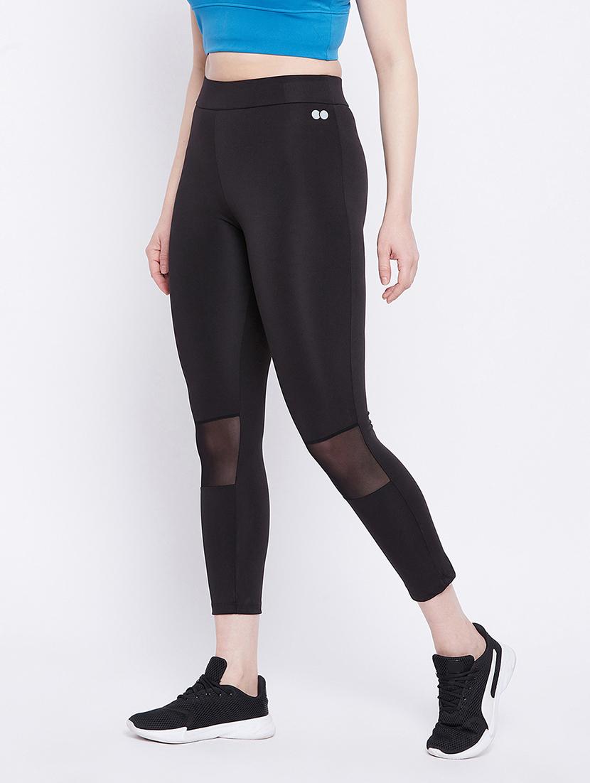 high rise solid yoga pants track pant - 18307455 -  Standard Image - 1
