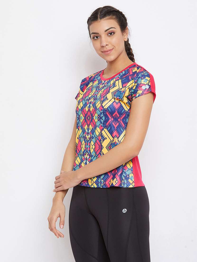 women's all over print round neck t-shirt - 18307471 -  Standard Image - 1