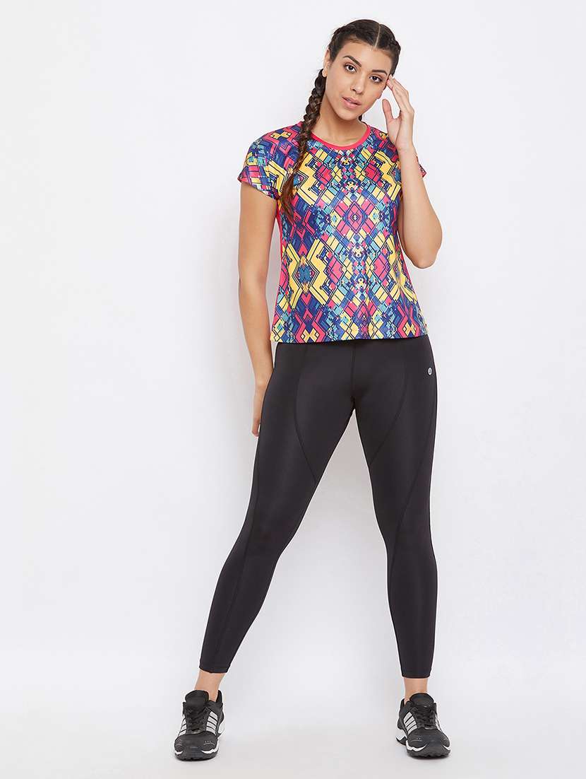 women's all over print round neck t-shirt - 18307471 - Standard Image - 4