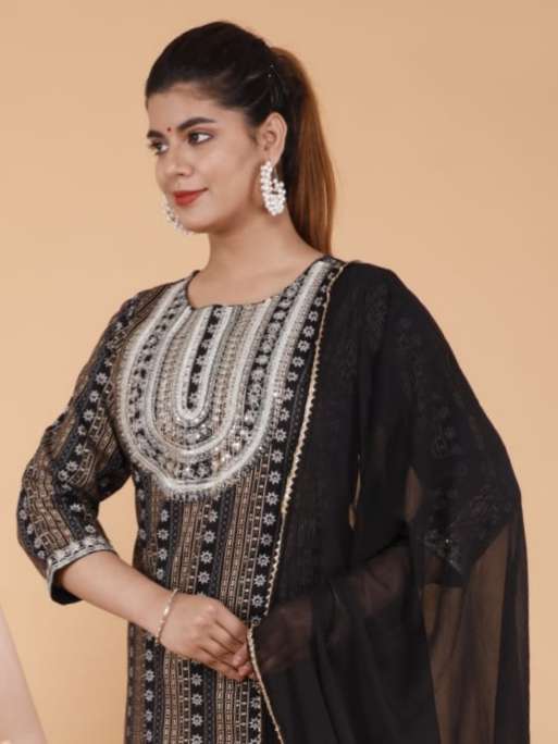 cotton printed suit with dupatta set - 18308033 - Standard Image - 1