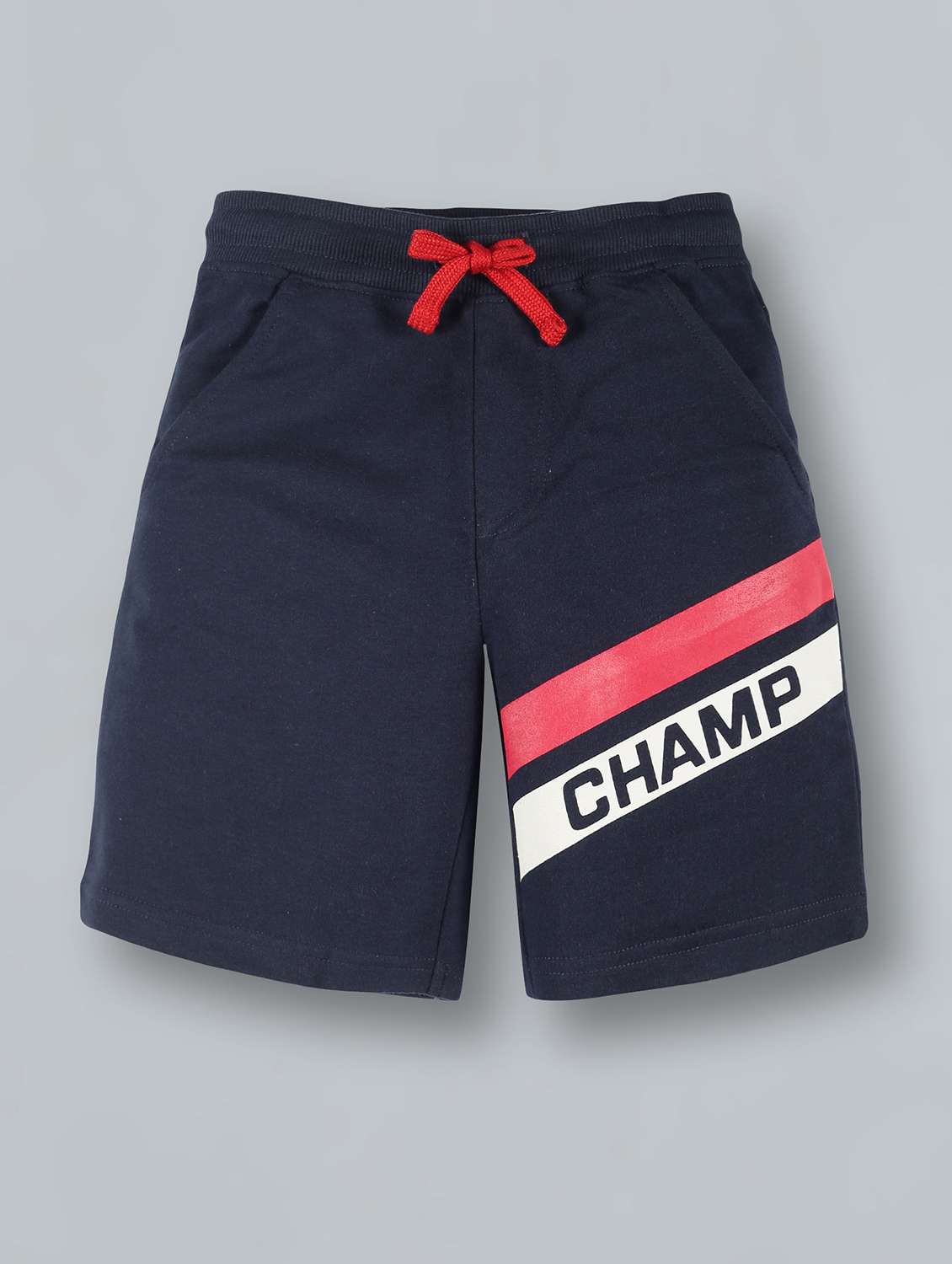 navy blue printed shorts