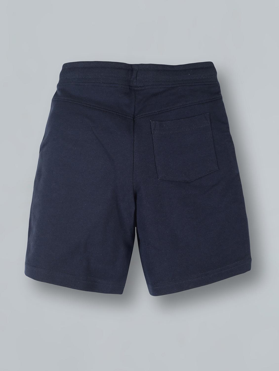 navy blue printed shorts - 18308046 - Standard Image - 1