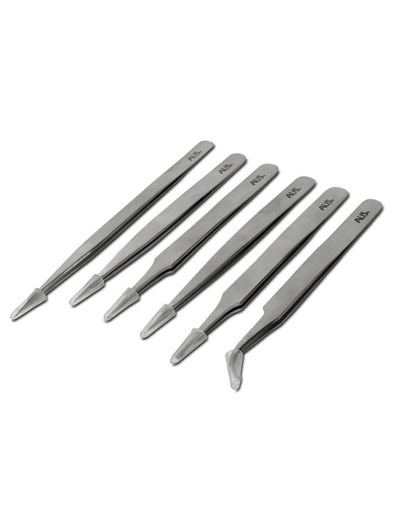 alis 6 pcs esd precision multifunction tweezers set, upgraded professional anti-static tweezers ss set of 6 (stainless steel) - 18308123 - Standard Image - 1