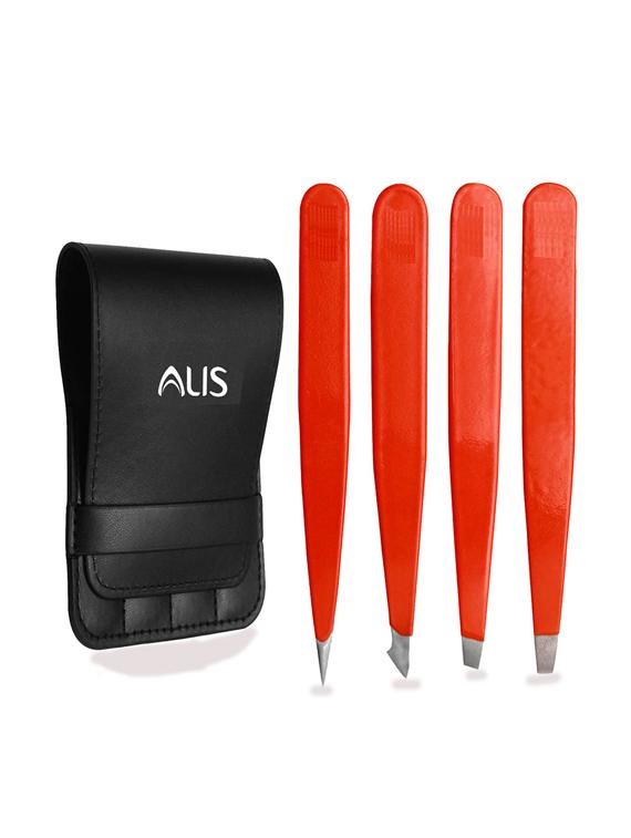 alis tweezers set - professional stainless steel tweezers best precision tweezers kit with case (blood red tweezer set of 1) - 18308131 - Standard Image - 1