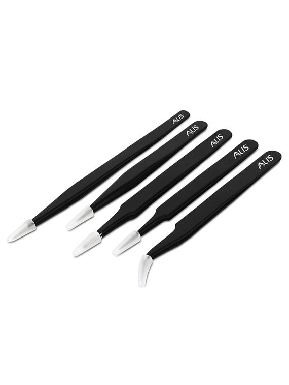alis 5 pcs esd precision multifunction tweezers set, upgraded anti-static professional tweezers precision (powder coated) - 18308139 - Standard Image - 1