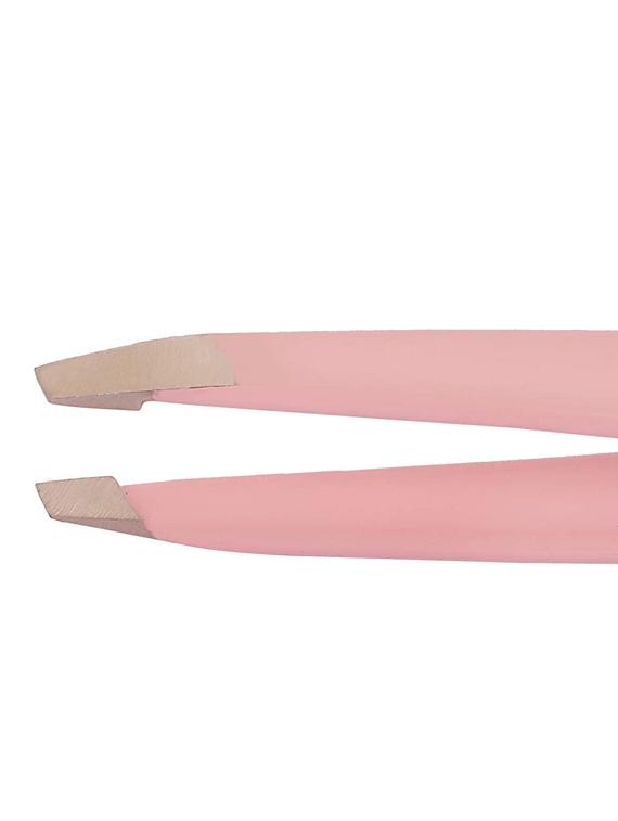 alis white & pink colour tweezer plucker set precision tweezers tool set of 2 pcs with travel case (pink & white) - 18308144 - Standard Image - 1