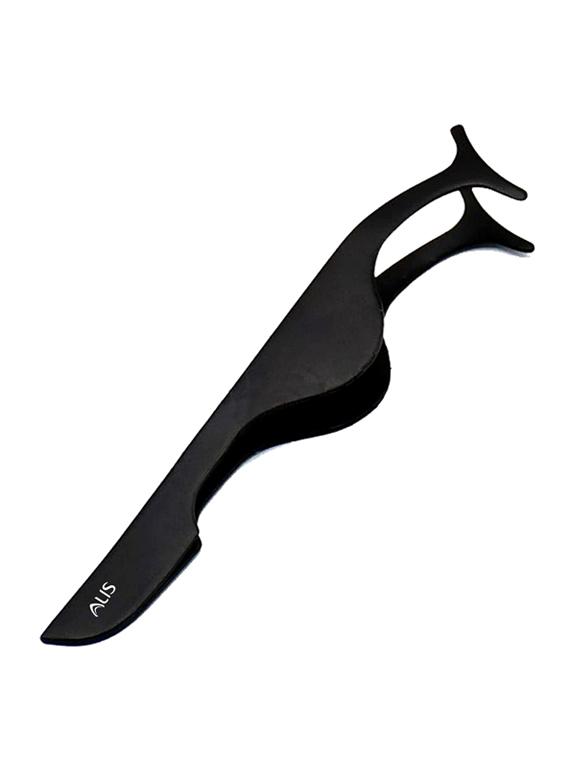 alis false eyelashes applicator kit | fish tail clip tweezers| fake lash extension remover precision tool set of 2 black (black) - 18308154 - Standard Image - 1