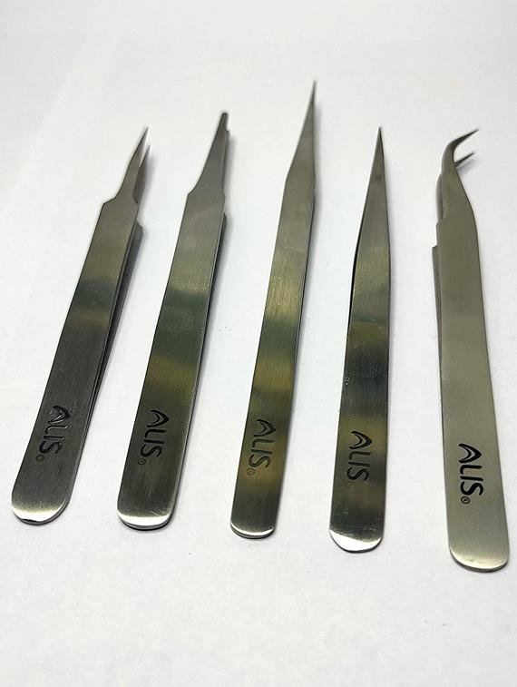 alis beauty tweezer perfect to holding | precision for beading, other fine crafts, medical, lash (bt-033) - set of 5 pcs - 18308160 - Standard Image - 1