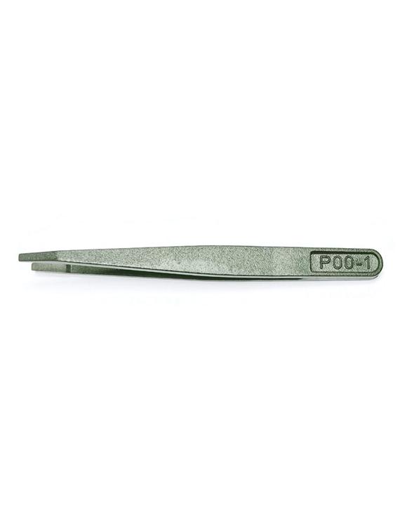 alis black plastic esd tweezers for laboratory, jewellery making working with delicate electronic parts set of 10pcs - 18308182 - Standard Image - 1