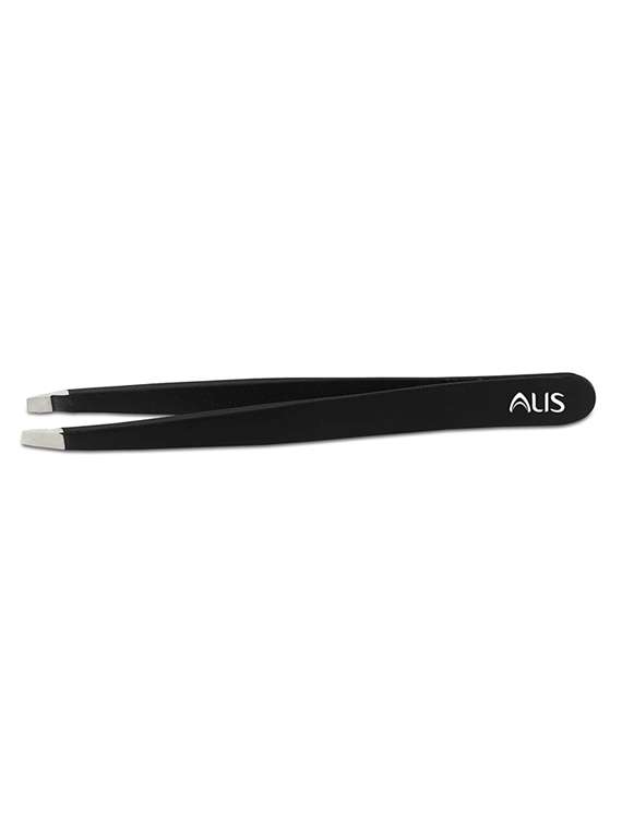 alis slant tip 2 tweezers, use for hair plucker, eyebrow, blackhead removal, eyelash extensions - combo set of 2 (black, yellow) - 18308184 -  Standard Image - 1