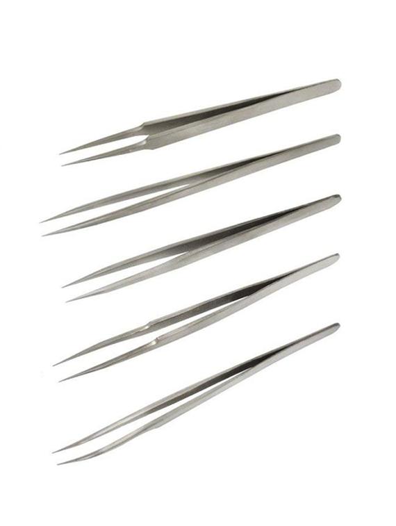 alis stainless steel non-magnetic tweezer tool - set of 5 pieces - 18308190 - Standard Image - 1