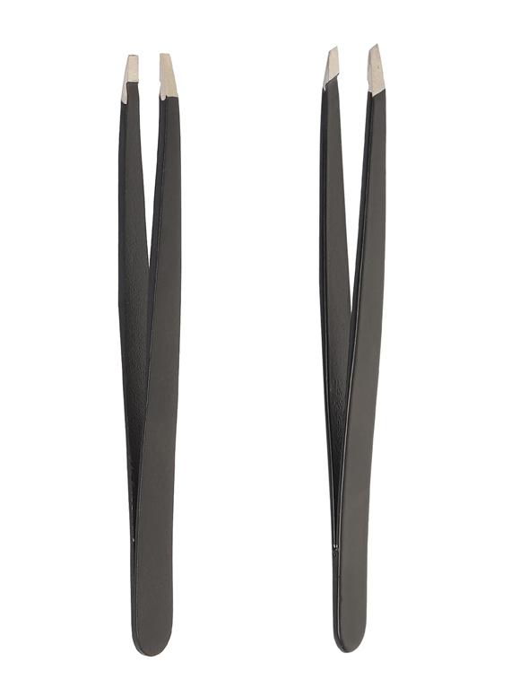 alis eyebrow tweezers for women precision tweezer & scissor combo silver black grooming kit with pouch - 18308192 - Standard Image - 1