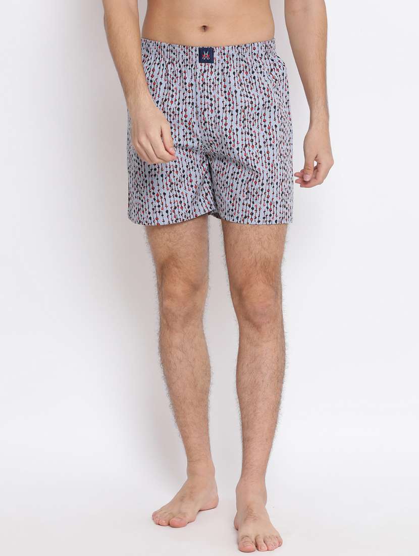 grey printed boxer short