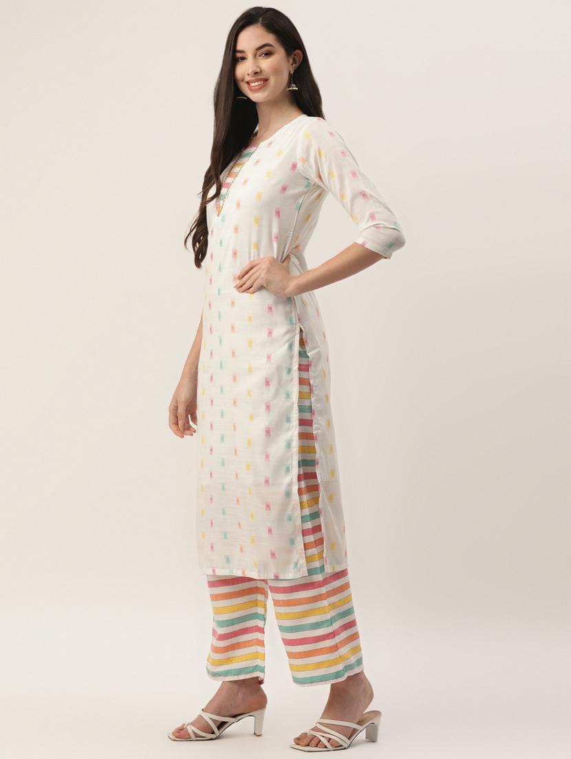 self design kurta palazzo set with dupatta - 18308822 - Standard Image - 1