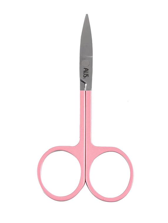 alis tweezer set with scissor- professional stainless steel tweezers and trimming scissor with case (pink set of 5 with scissor) - 18308867 - Standard Image - 1