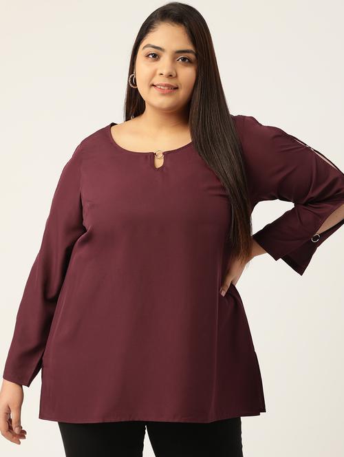 purple solid regular top - 18308977 -  Standard Image - 0