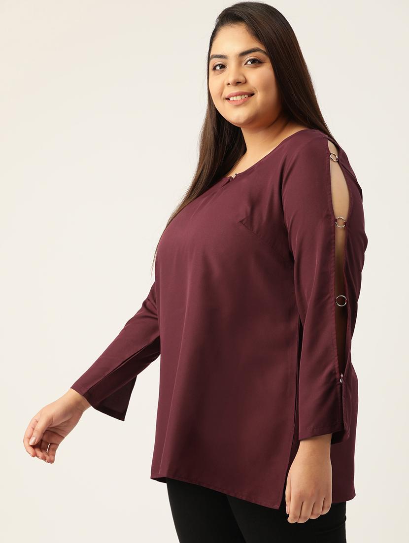 purple solid regular top - 18308977 -  Standard Image - 1