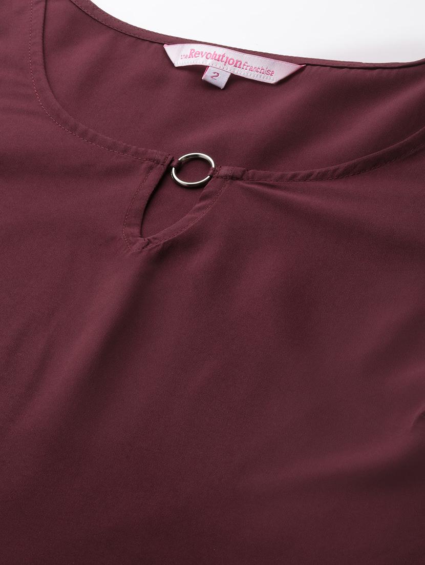 purple solid regular top - 18308977 - Standard Image - 4
