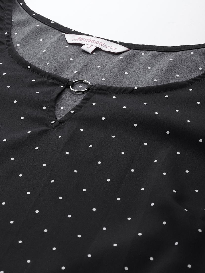 black polka dots regular top - 18308978 - Standard Image - 4