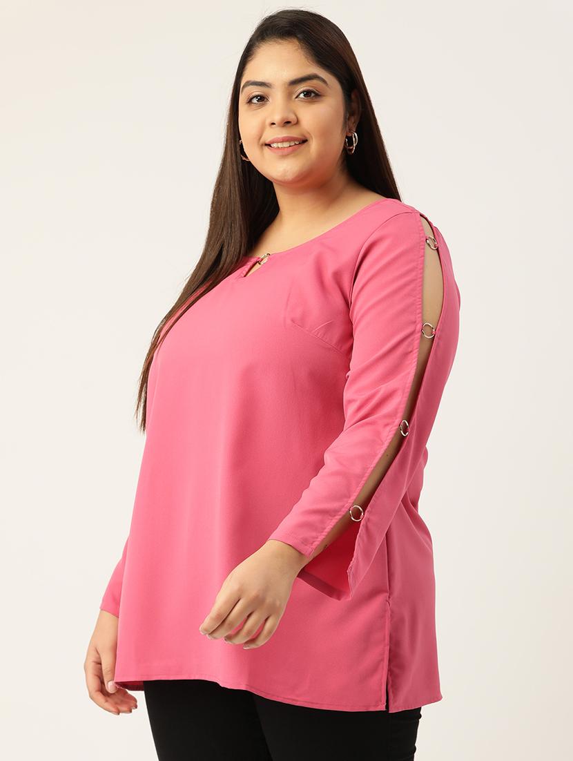pink solid regular top - 18308982 -  Standard Image - 1