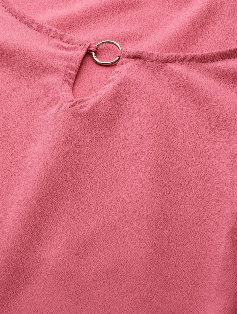 pink solid regular top - 18308982 - Standard Image - 4
