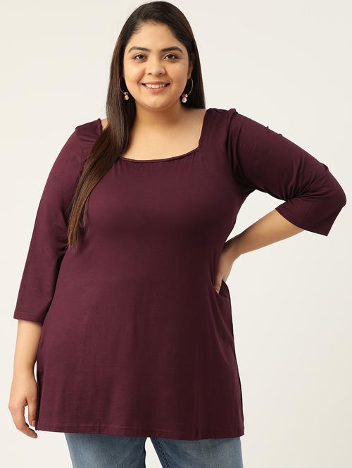 purple solid plus top - 18309006 -  Standard Image - 0