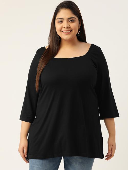 black solid plus top - 18309008 -  Standard Image - 0