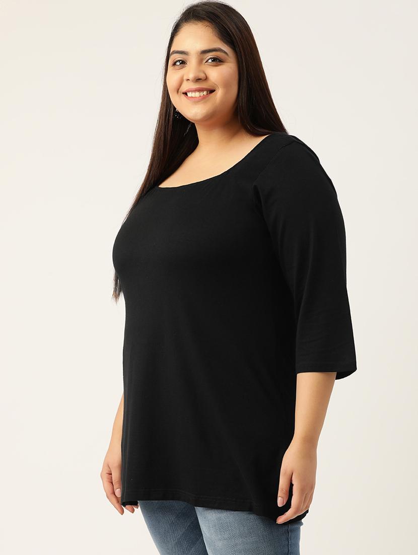 black solid plus top - 18309008 -  Standard Image - 1