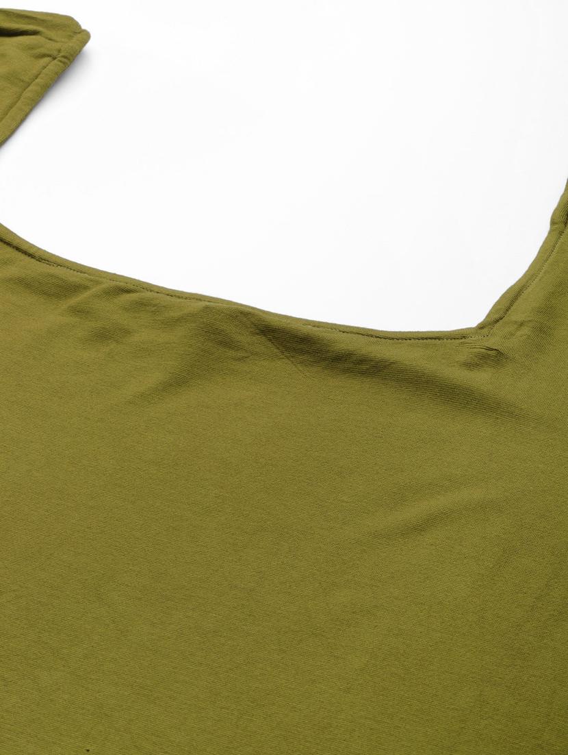 olive solid plus top - 18309014 - Standard Image - 4