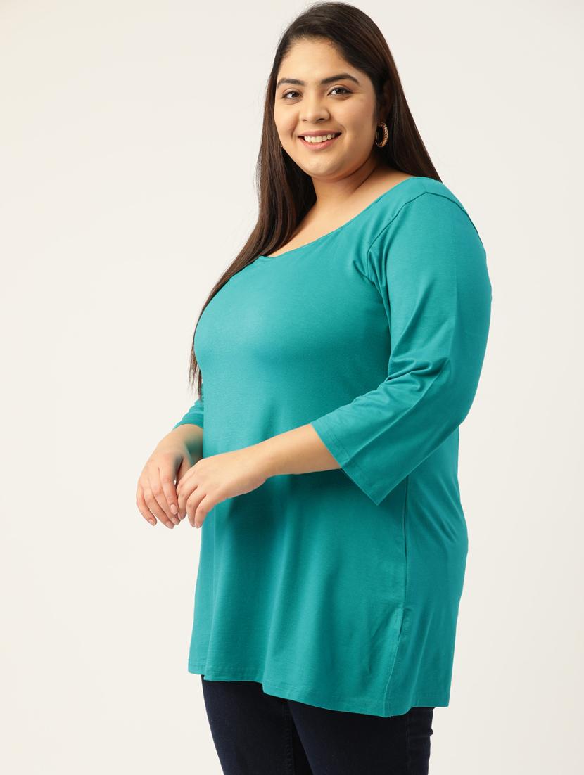 blue solid regular top - 18309016 -  Standard Image - 1
