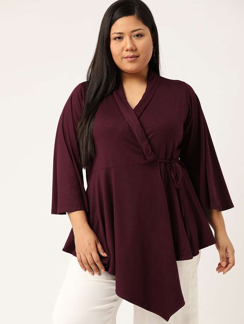 purple solid regular top