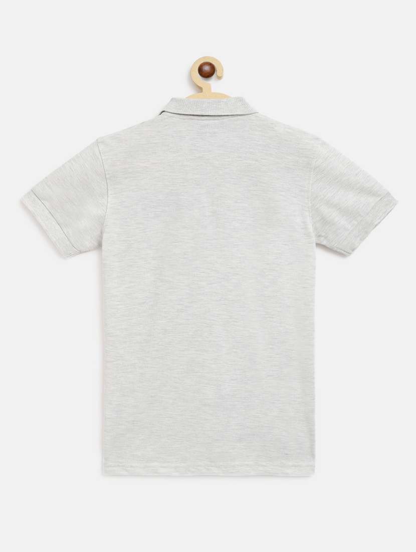 grey embroidered detailed polo t-shirt - 18309139 -  Standard Image - 1