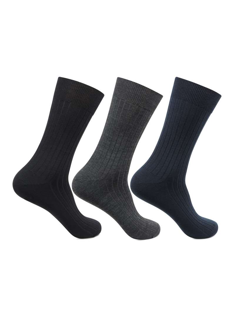 men pack of 3 solid above ankle length socks