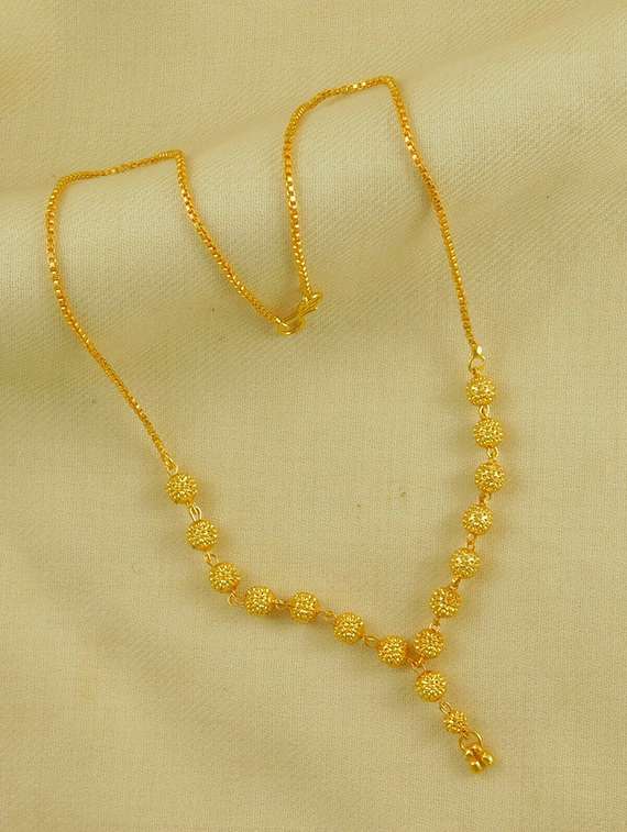 designer gold plated chain necklace